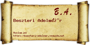 Beszteri Adelmár névjegykártya